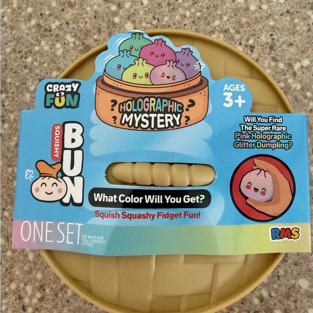 Squishy Bun Holographic Mystery Toy - pink